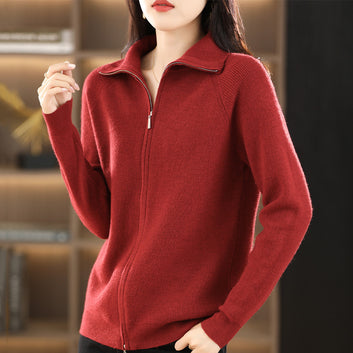 Knitted Cardigan Women's Long-sleeved Sweater