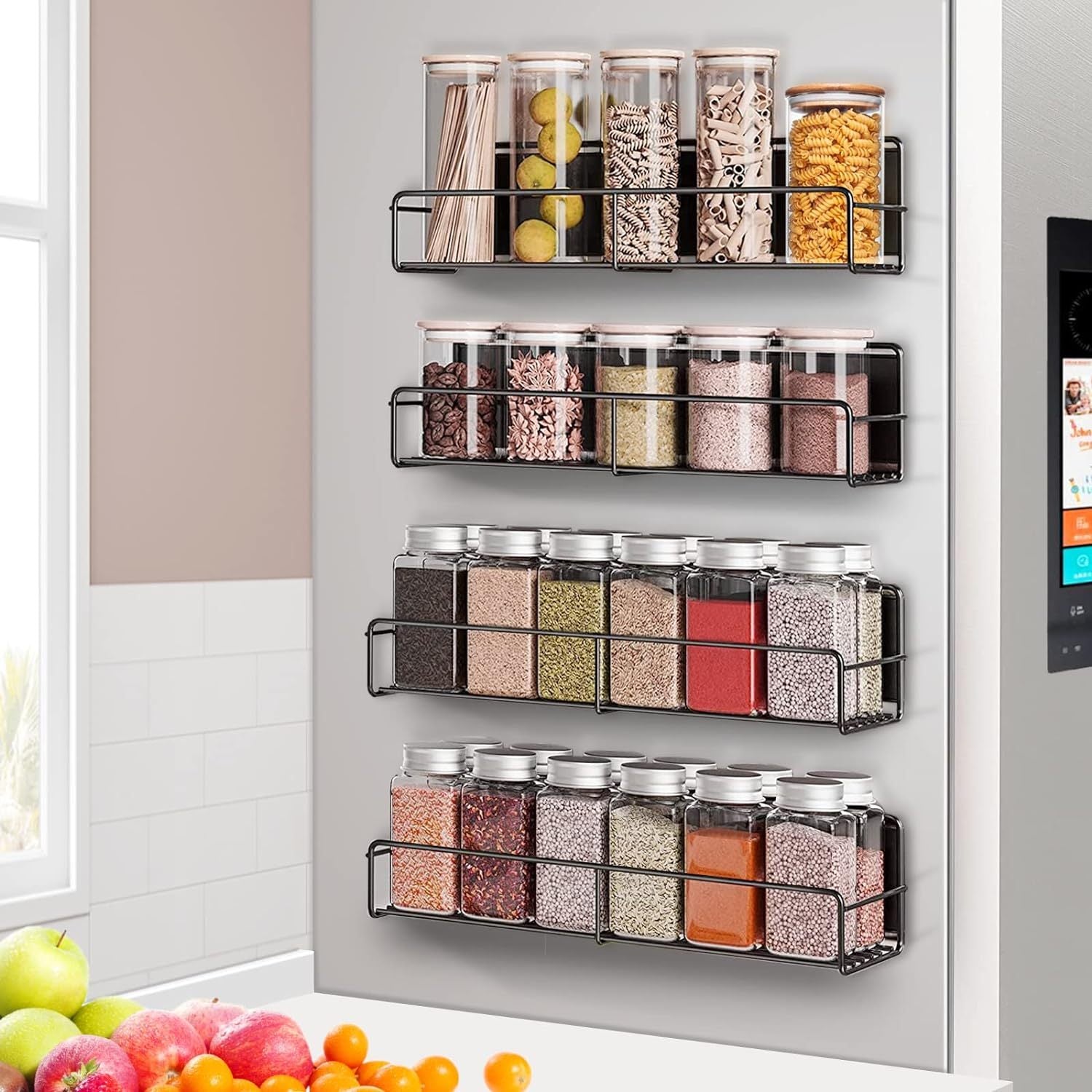 Magnetic Spice Rack For Refrigerator