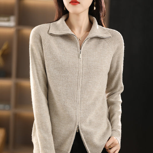 Knitted Cardigan Women's Long-sleeved Sweater